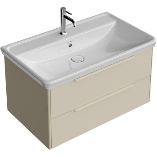 Тумба KERAMA MARAZZI Элеганс подвесная 80 см, 2 ящика, жемчужный
