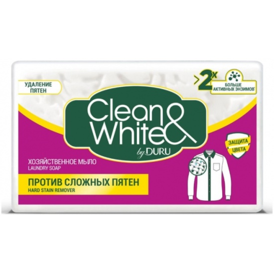 Хозяйственное мыло DURU CLEAN&WHITE Против пятен 120 г 8690506521905 ...