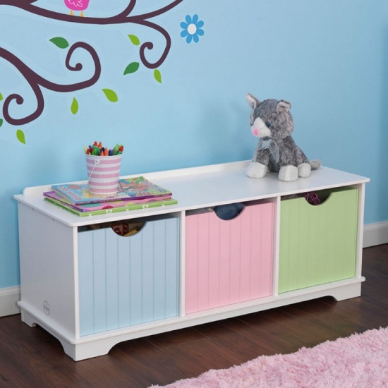 KidKraft Storage Bench Pastel