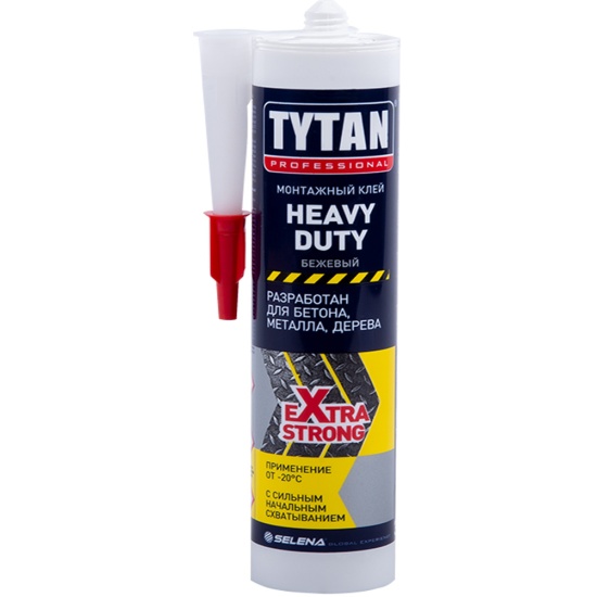 Клей монтажный каучуковый Tytan Professional Heavy Duty, 310 мл, бежевый TYTAN 6