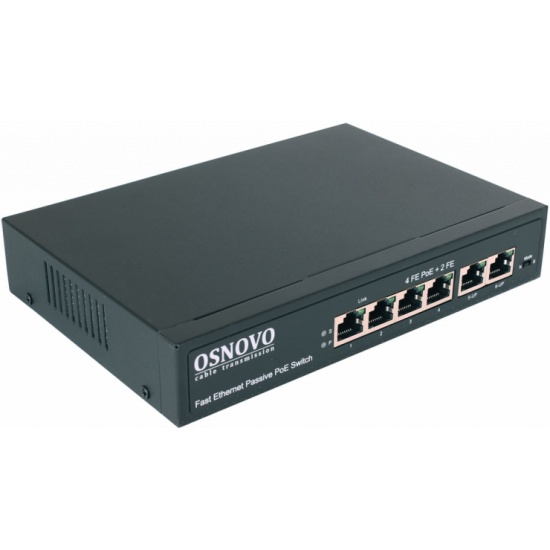 Коммутатор Passive PoE Fast Ethernet на 6 портов OSNOVO SW-20600/A(80W ...