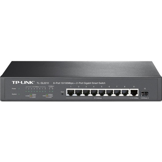 Коммутатор TP-LINK TL-SL2210 8+2G Gigabit-Uplink Web Smart Switch 10 ...
