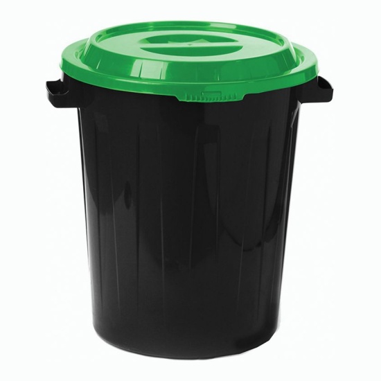 Контейнер IDEA, 60 литров для мусора, БАК+КРЫШКА, (высота 55*диаметр .