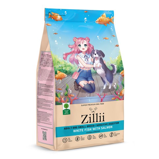 Корм сухой ZILLII Adult Dog Small Breed Sensitive Digestion для ...