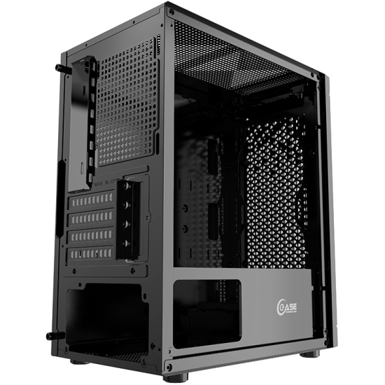 Корпус Powercase Mistral Micro Z3B Mesh LED, черный (CMIMZB-L3 ...