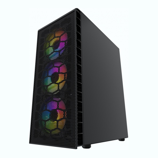 Корпус Powercase Mistral Z4С Mesh LED, черный (CMIZ4C-L4) — купить по ...