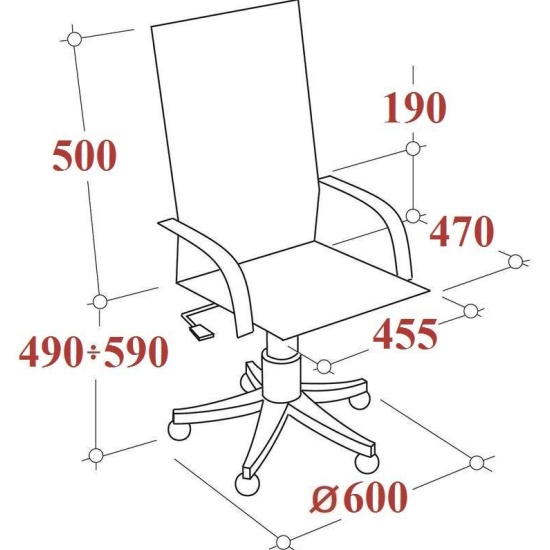 Кресло офисное easy chair 304 черное ткань сетка металл комус