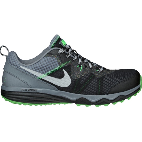 Кроссовки NIKE DUAL FUSION TRAIL, BLK/MTLC PLTNM-CL GRY-WLF GRY, мужские,  рус. размер 45.5 — купить в интернет-магазине ОНЛАЙН ТРЕЙД.РУ