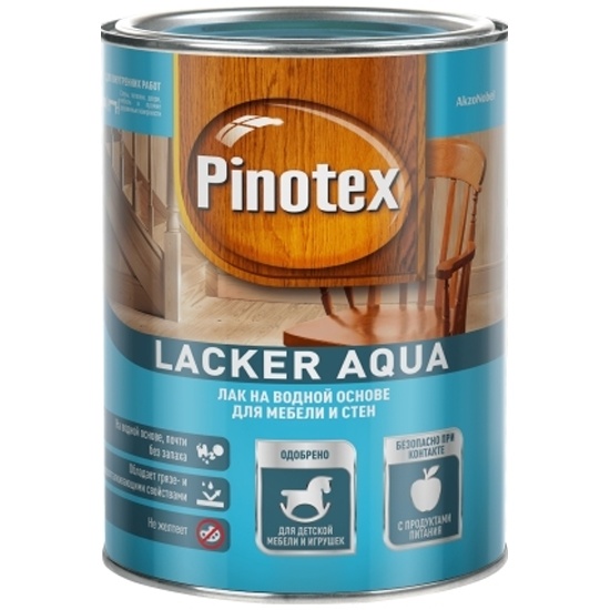 Лак для стен и мебели pinotex lacker aqua 1л матовый