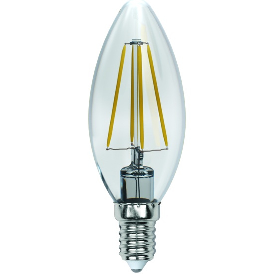 Светодиодная лампа LED-C35-13W/3000K/E14/CL PLS02WH Форма свеча .