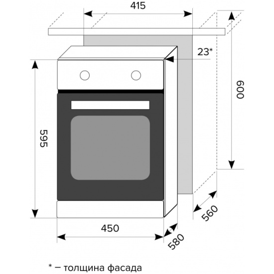 Электрический духовой шкаф lex edp 4590 bl matt edition