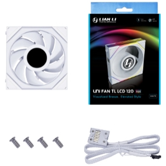Вентилятор для корпуса LIAN LI UNI FAN TL LCD 120 White (G99.12TLLCD1W ...
