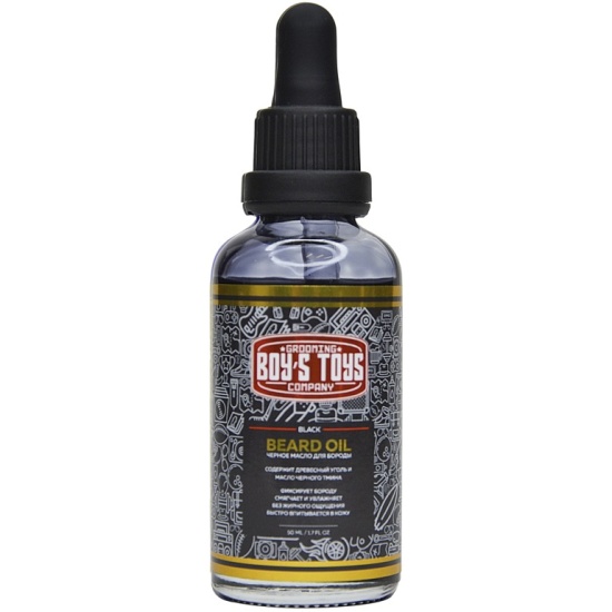 Масло для бороды BOY'S TOYS Black Beard Oil, с содержанием Древесного ...