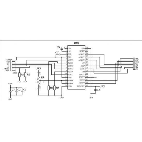 Drv8825 схема модуля