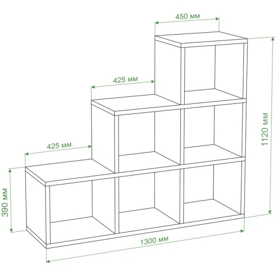 Стеллаж схема с размерами