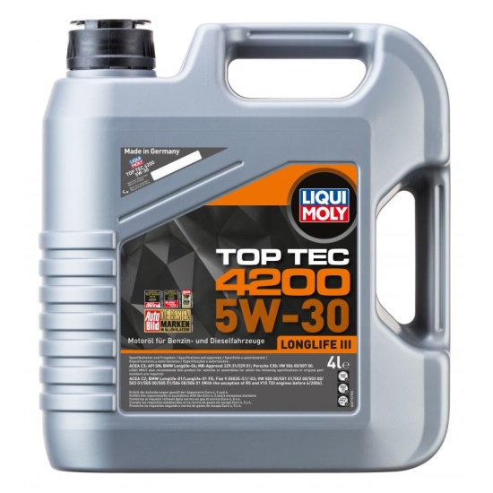Моторное масло LIQUI MOLY Top Tec 4200 5W-30 HC-синтетическое 4 л 3715 ...