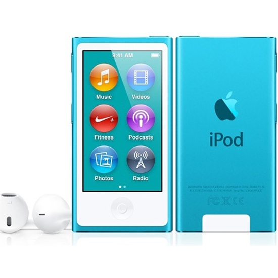 MP3 плеер Apple iPod nano 16GB (7 Gen) Blue MKN02RU/A - купить в интернет магазине с доставкой, цены, описание, характеристики, отзывы