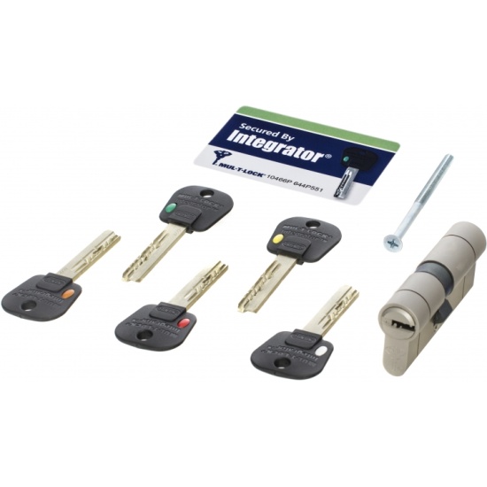 Цилиндр (Личинка замка) MUL-T-LOCK Intergator B-S 71 Ф (33x38), никель ...