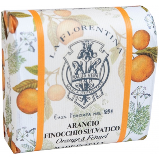 Мыло LA FLORENTINA Фруктовые Сады Апельсин и Дикий фенхель, 106 г ...