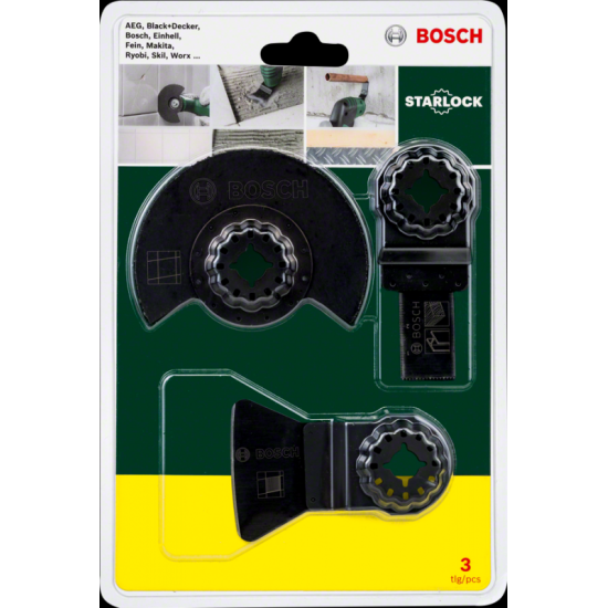 оснастки для МФИ Bosch Starlock 2607017324, 3 шт., д .
