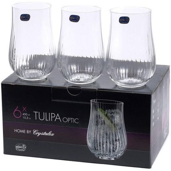 Набор стаканов Tulipa Optic 6шт 450мл CR450201TO