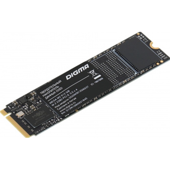 Накопитель SSD Digma Mega PCIe NVMe 3.0 x4 M.2 2280 512GB DGSM3512GM23T ...