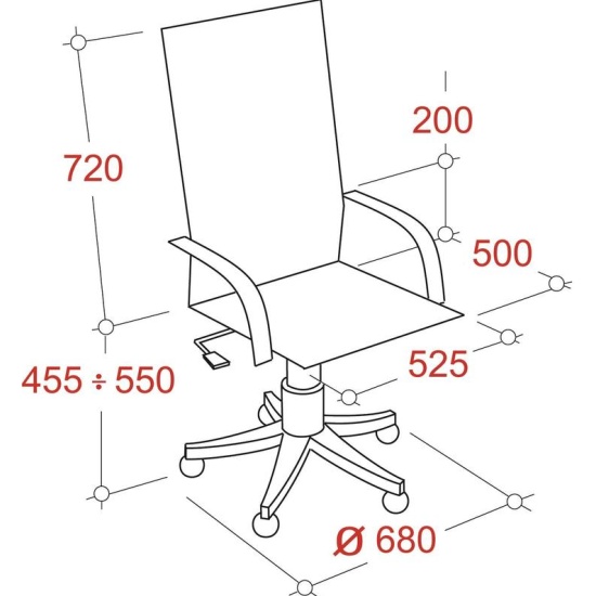 Кресло bn dt echair 550 tr рец кожа черная хром