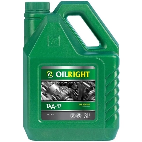 Трансмиссионное масло OILRIGHT ТАД-17 80W-90 минеральное 3 л — купить в ...