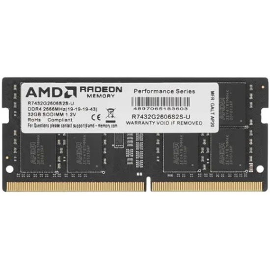 Оперативная память AMD SO-DIMM DDR4 32Gb 2666MHz pc-21300 Radeon R7 ...