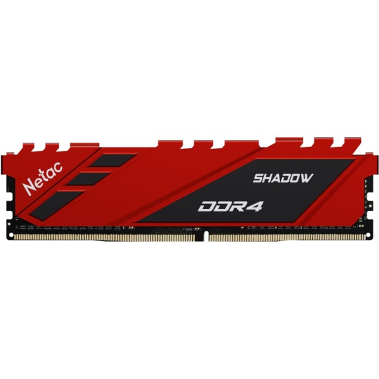  Оперативная память DDR4 Netac Shadow 8GB 3600MHz CL18 1.35V / NTSDD4P36SP-08R / Red / with radiator 