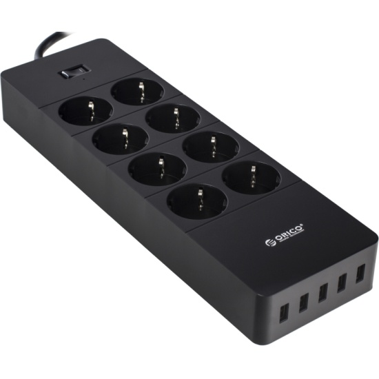 Сетевой фильтр Orico HPC-8A5U чёрный (ORICO HPC-8A5U-BK) ORICO-HPC-8A5U ...