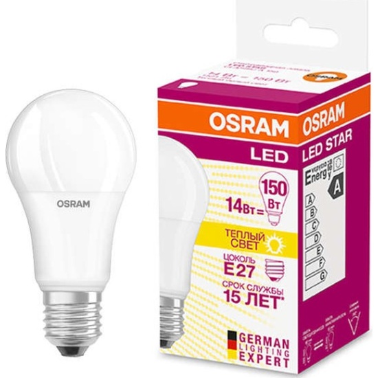Светодиодная лампа OSRAM-LEDVANCE LED LS CLA 150 14W/827 220-240V FR ...