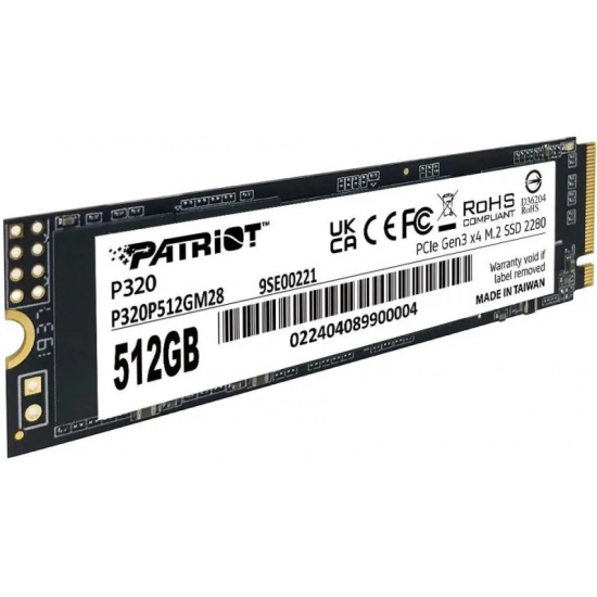 SSD диск Patriot P320, 512GB, M.2 2280 , PCIe 3.0 x4, NVMe