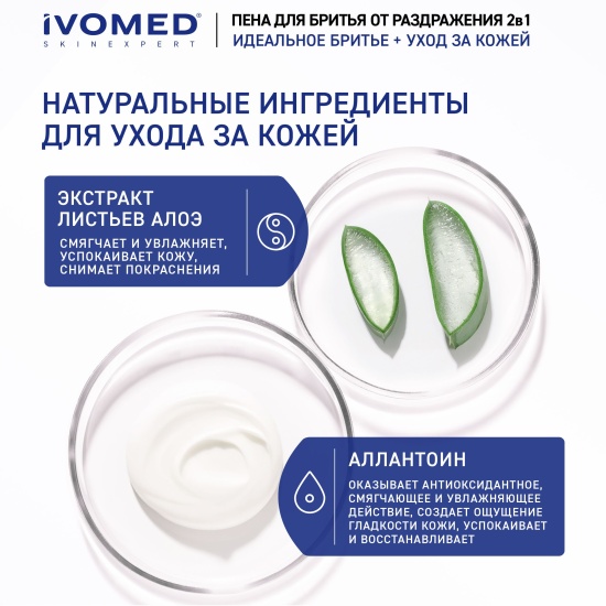 Пена для бритья IVOMED MEN Свежесть и уход, 200 мл. 4607152731118 ...