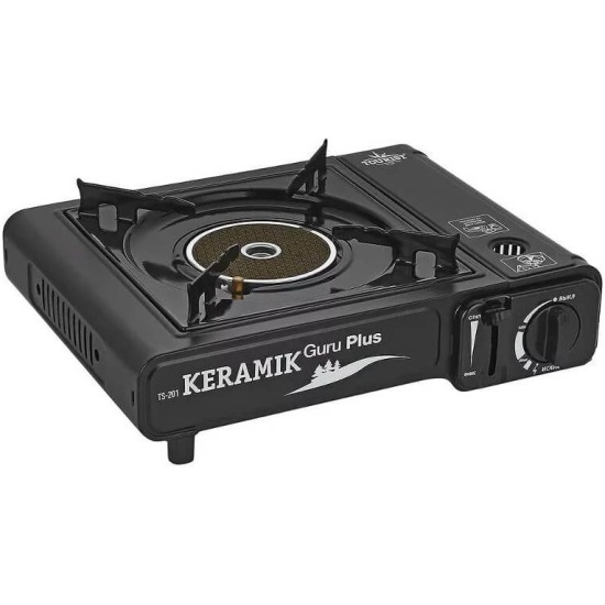 Плита газовая TOURIST KERAMIK GURU PLUS TS-201, керамическая, портативная - купить в интернет магазине с доставкой, цены, описание, характеристики, отзывы