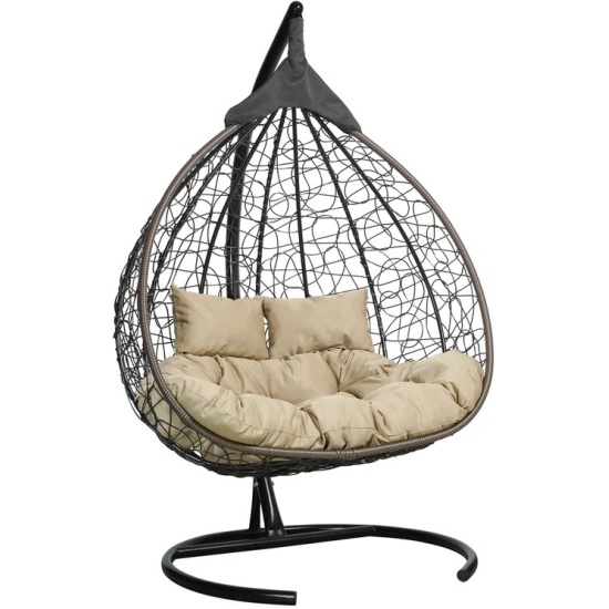 Подвесное кресло кокон двухместное LAURA OUTDOOR FISHT коричневое ...