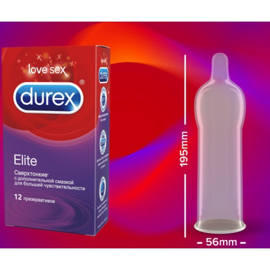 Презервативы Durex Elite, 12 шт. 