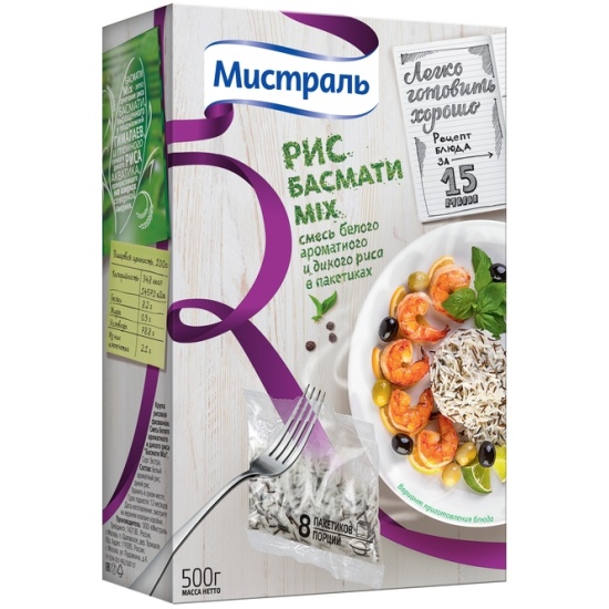 Рис мистраль басмати микс 4x 125г (4601916003121)