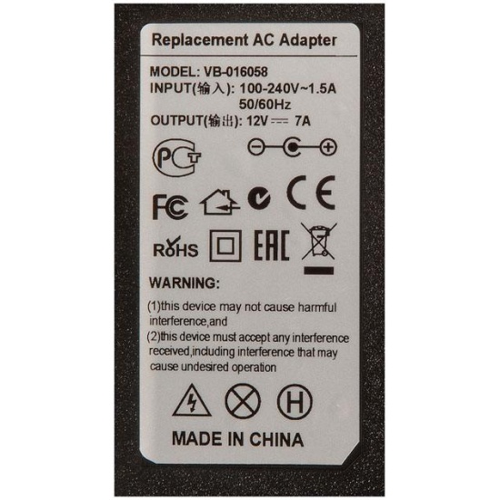 Блок питания ROCKNPARTS для монитора и телевизора LCD 12V, 7A, 84W 4pin ...
