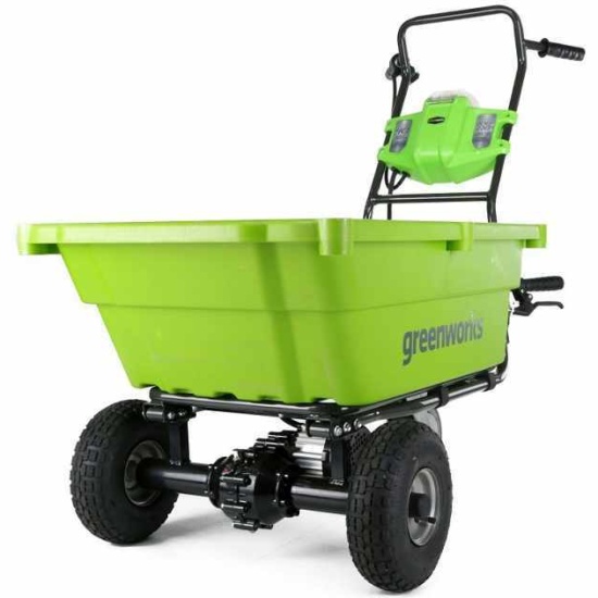 Садовая тележка аккумуляторная GreenWorks самоходная G40GC 40V 106 л ...