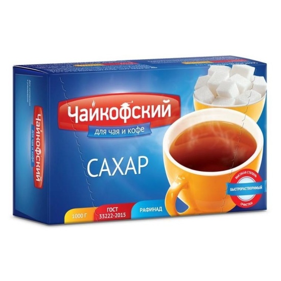 Купить сахар-рафинад Чайкофский 1 кг 4607046120066 в е .