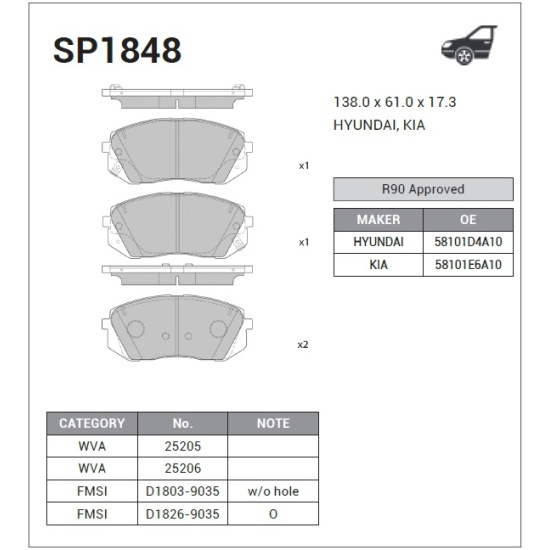 Передние тормозные колодки селтос. Sp1729 SANGSIN. Тормозные колодки Hi-q Мазда. Sp4098. B4y03328zb.