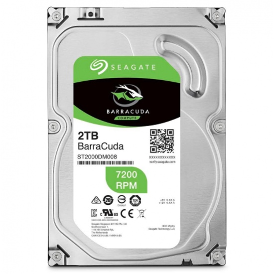 Жесткий диск 3.5 Seagate BarraCuda 2 ТБ, SATA III, 256Mb, 7200 rpm