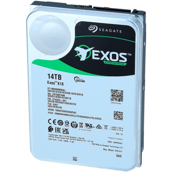 Жесткий диск SEAGATE Exos X18 enterprise ST14000NM004J 3.5 14.0Tb