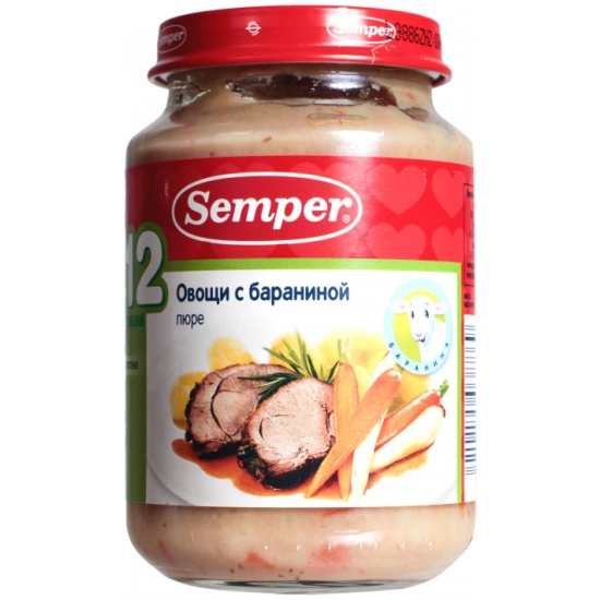 Пюре semper обед с овощами