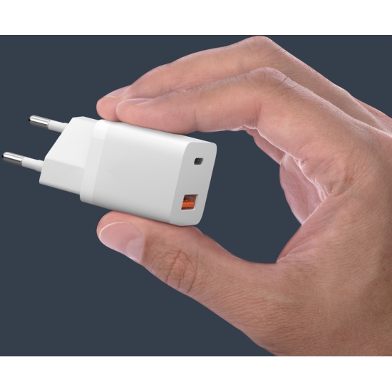 Сетевое зарядное устройство Deppa USB-C + USB-A, PD 3.0, QC 3.0, GaN ...