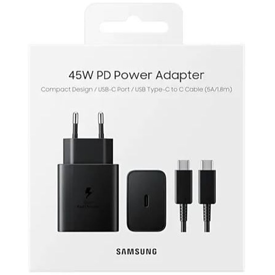 Сетевое зарядное устройство Samsung EP-T4510XBEG USB Type-C 45W, 5A, с ...