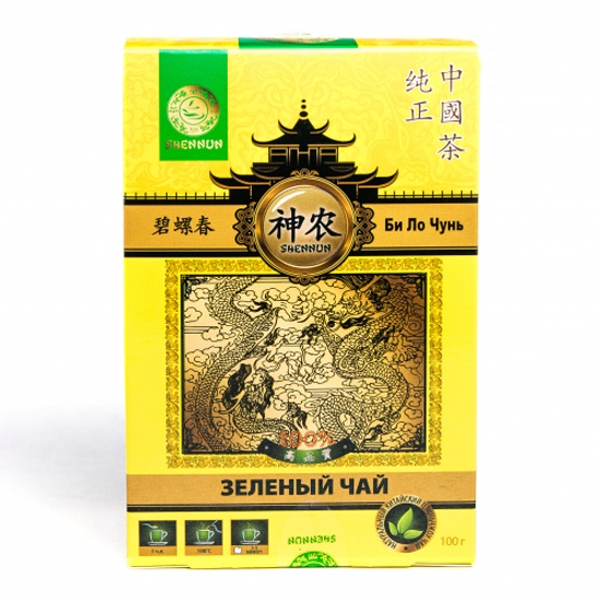 Чай зеленый Shennun Би Ло Чунь крупнолистовой 100 г — купить в интернет ...
