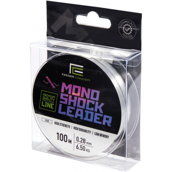 Шок-лидер леска Feeder Concept MONO SHOCK LEADER Clear монофильная 0,28 ...