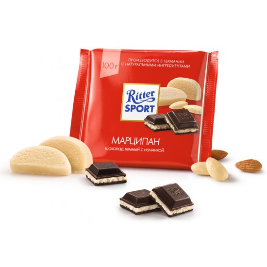 Шоколад Ritter Sport горький МАРЦИПАН 100 г — купить в интернет ...